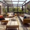 A charming glasshouse terrace by A Square Designs