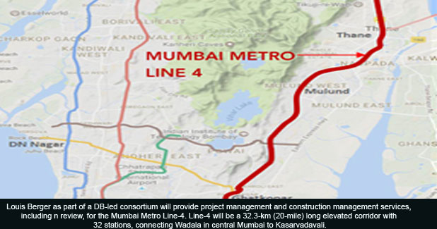 mumbai metro line 4 stations map Louis Berger Awarded Mumbai Metro Line 4 Contract In India mumbai metro line 4 stations map