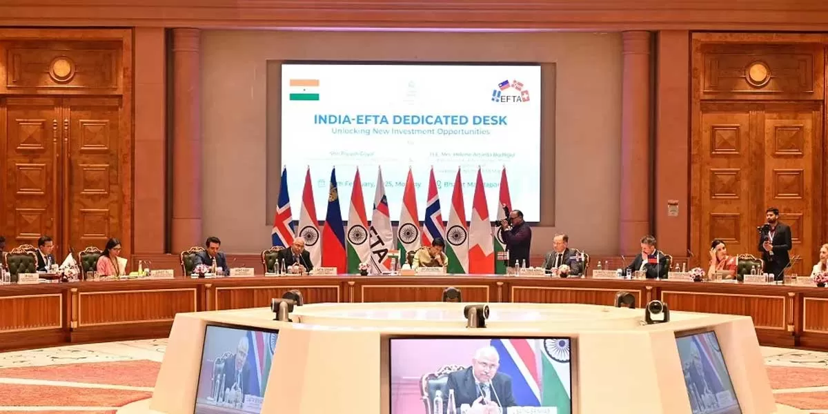 India and EFTA Strengthen Economic Ties with Launch of India-EFTA Desk