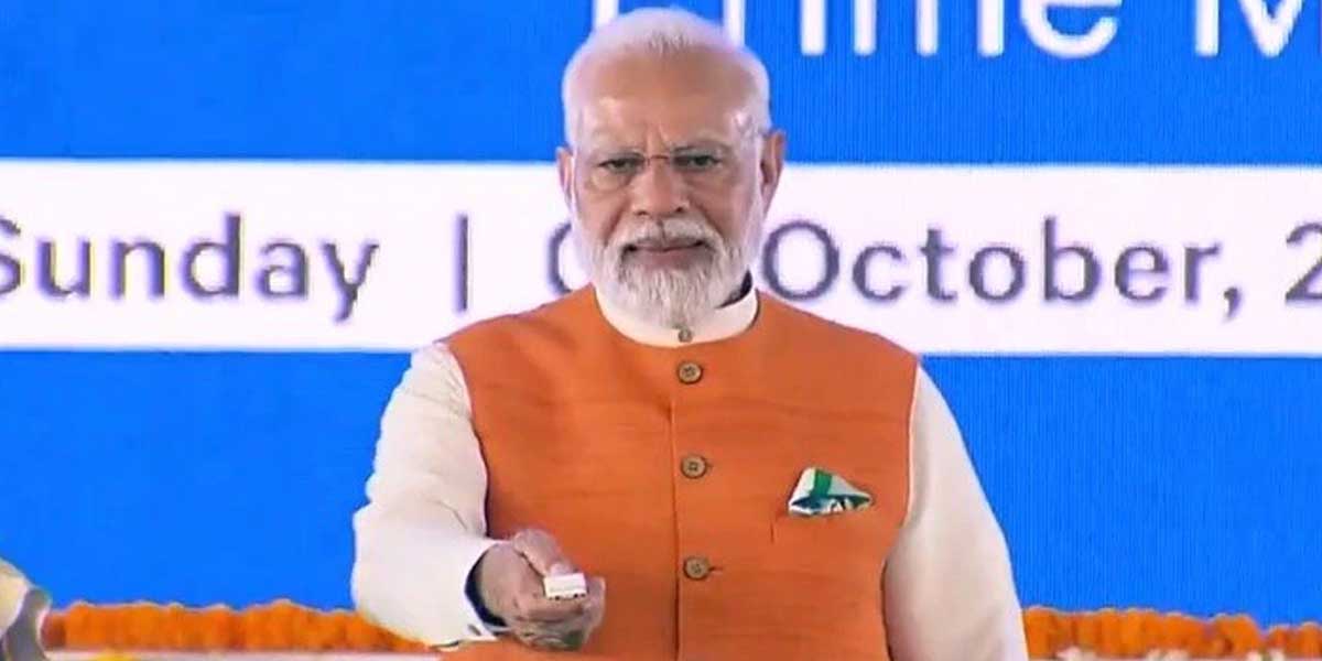 PM Modi inaugurates rail link connecting Jaklair, Krishna in Telangana