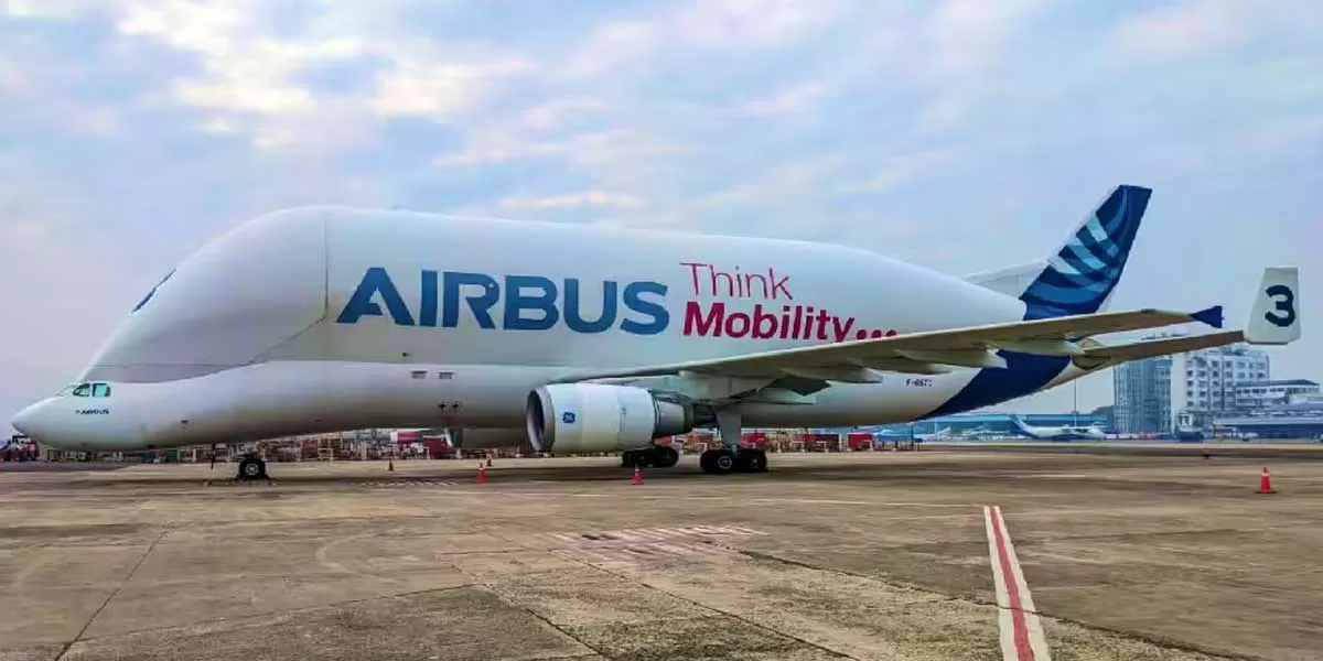 World’s largest cargo plane, Beluga XL, lands again at Kolkata Airport