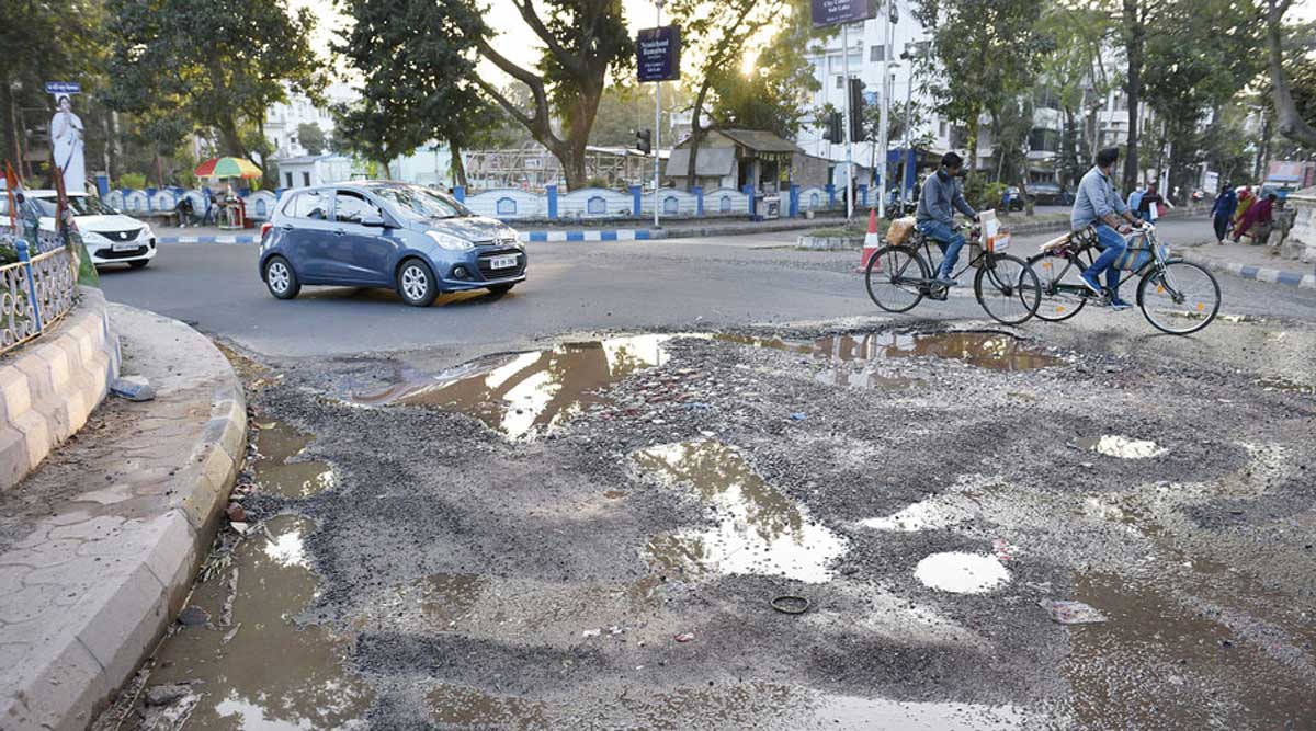 Road repair in Salt Lake City undertaken by Bidhannagar Municipal Corp