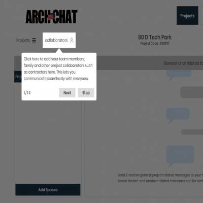 All conversations on ArchChat happen for specific projects created by architects, Chetan K Singh, Principal Designer and Founder, ArchChat, stated.
 