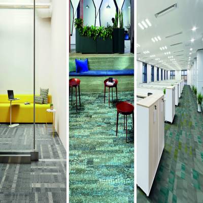 Shaw contracts has selected 62 clourways of its flooring design solutions in stock programme